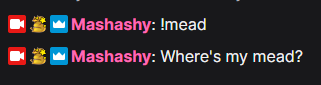 Twitch chat showing streamer.bot command in action