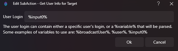 Streamer.bot v1.0 - get user info for target pop-up menu
