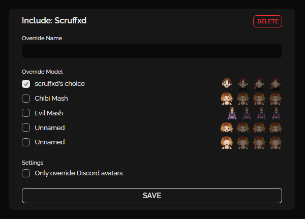 Reactive FugiTech - custom menu to chose who to include and their avatar