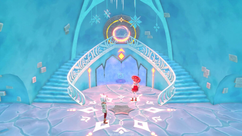 weeny wise - a boy and girl stand in front of a blue staircase