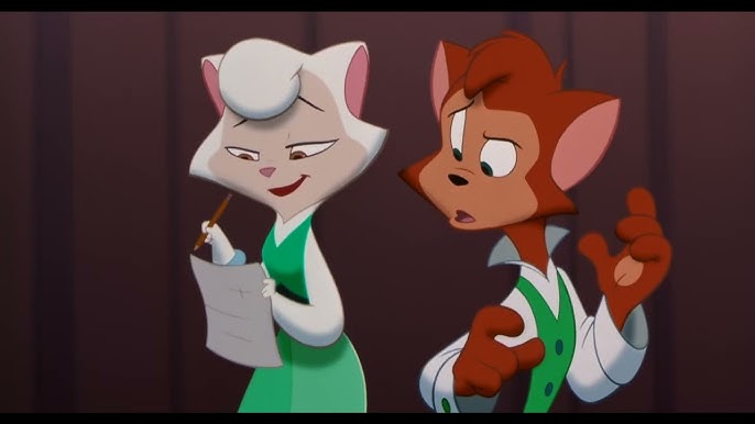 Cats Don't Dance - he looks over her shoulder, confused as he tries to read her notes - 90s Movies