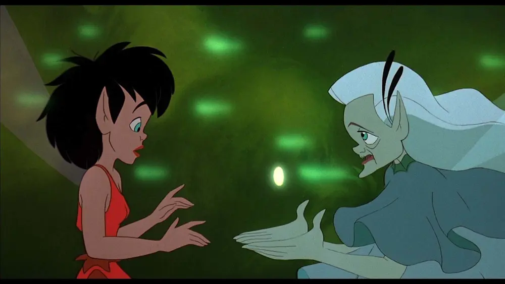 Crysta and her teacher Maggie are talking - FernGully: The Last Rainforest