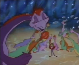 Nessie singing a song for Freddie -  Freddie as F.R.O.7 