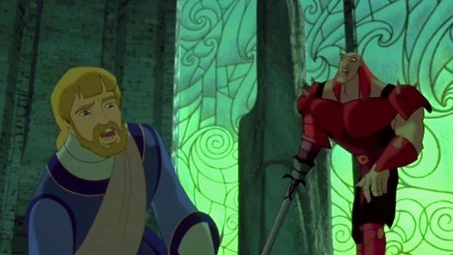 Ruber making a 2nd attempt on King Arthur's life - Quest for Camelot