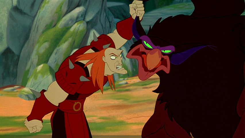 Ruber scolding his griffin - Quest for Camelot