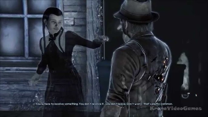Ronan O'Conner meeting Abigail Williams, a ghost - Murdered: Soul Suspect 