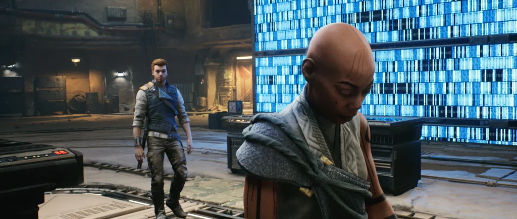 Cal Kestis meeting Cere Junda on the planet Jedha - Star Wars Jedi: Survivor