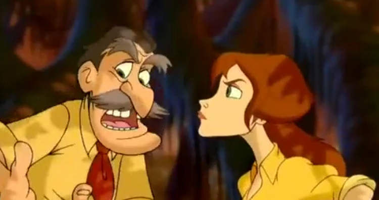 Jane being mad and upset with Samuel T. Philander (Academic rival of Professor Porter)