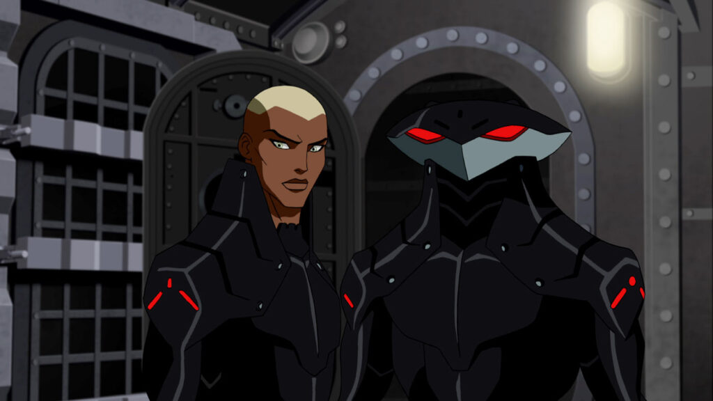 Kaldur'ahm (Former Aqualad) with his villian father Black Manta - Young Justice