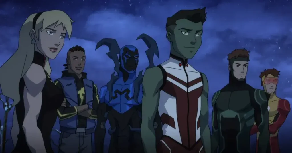 Young Justice team during season 3 in Young Justice: Outsiders
