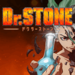 Dr. Stone Anime Thumbnail with logo and character art