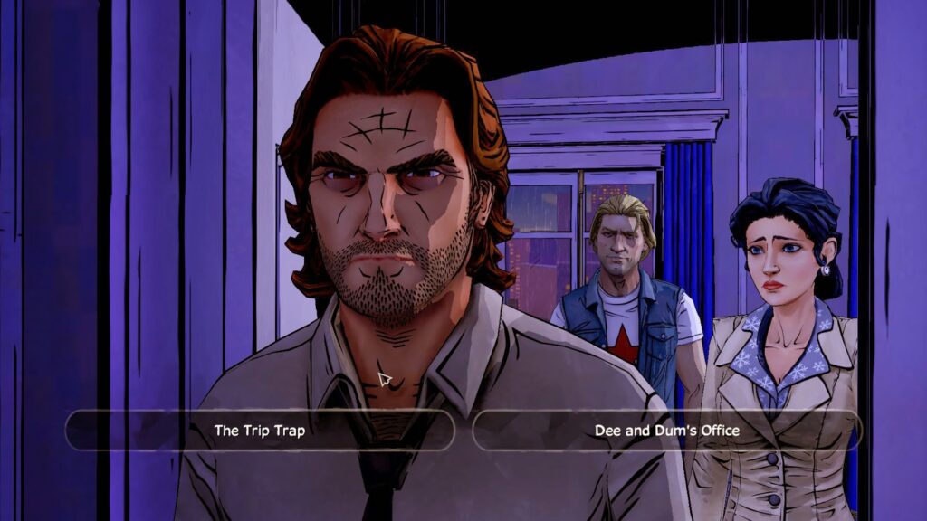Gameplay view - Showing multiple choices to impact the story and game - The Wolf Among Us