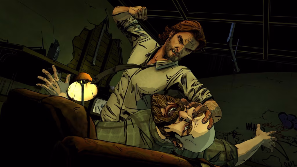 Bigby Wolf fighting with the woodsman - The Wolf Among Us