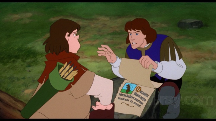 Derek and Brom talking about a creature - The Swan Princess