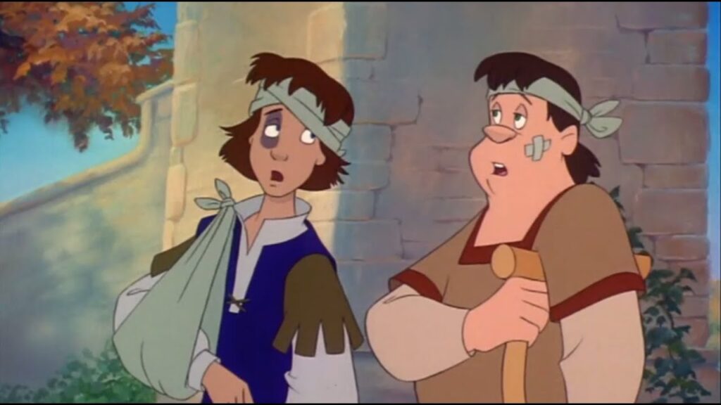 Teen Derek and Brom looking very hurt - The Swan Princess