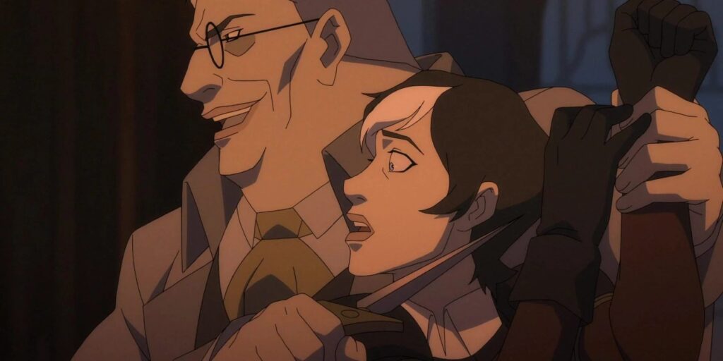 Professor Byron Anders holding Cassandra de Rolo captive - The Legend of Vox Machina