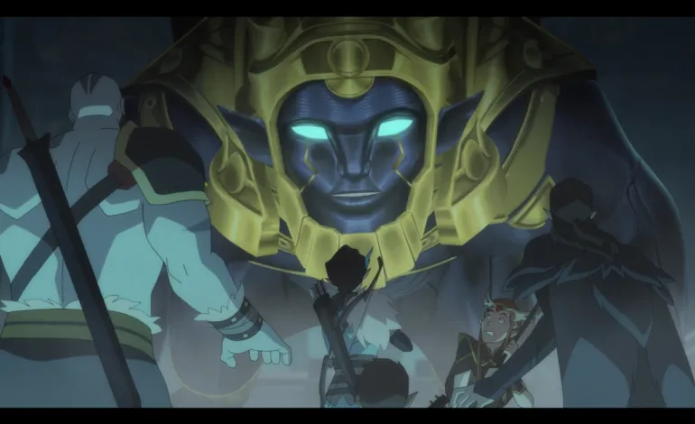 Vox Machina stands before Kamaljiori the androsphinx - The Legend of Vox Machina