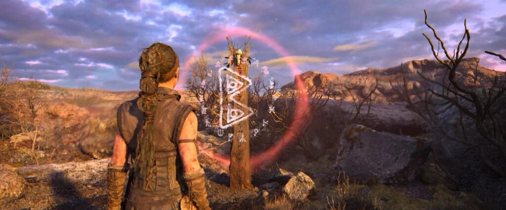 Gameplay view, collection lore pieces - Hellblade II: Senua’s Saga 