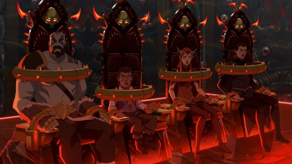 Grog, Scanlan, Keyleth and Vax held captive - The Legend of Vox Machina