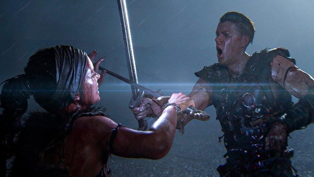 Senua fighting with Thorgestr - Hellblade II: Senua’s Saga