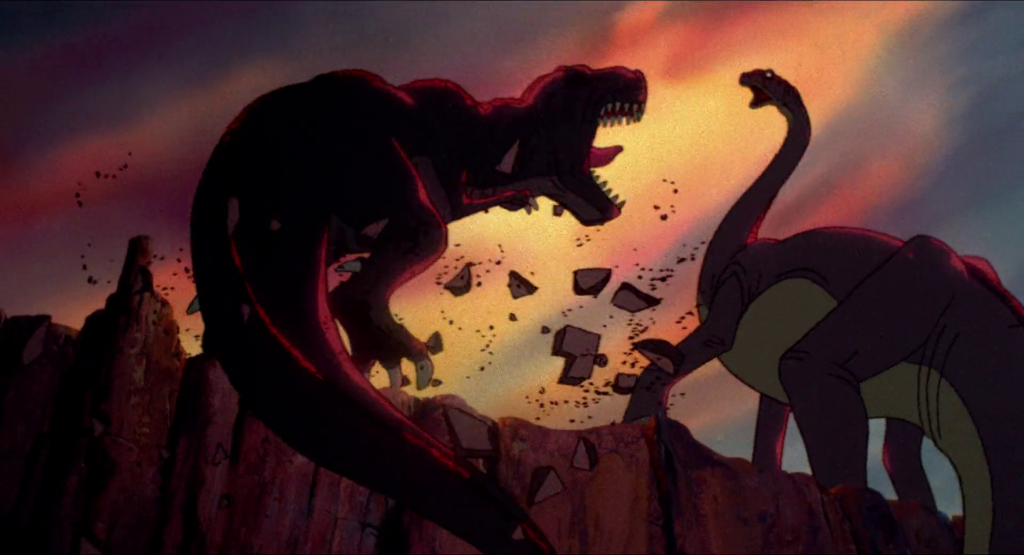 Sharptooth vs Littlefoot's mother - Land before time