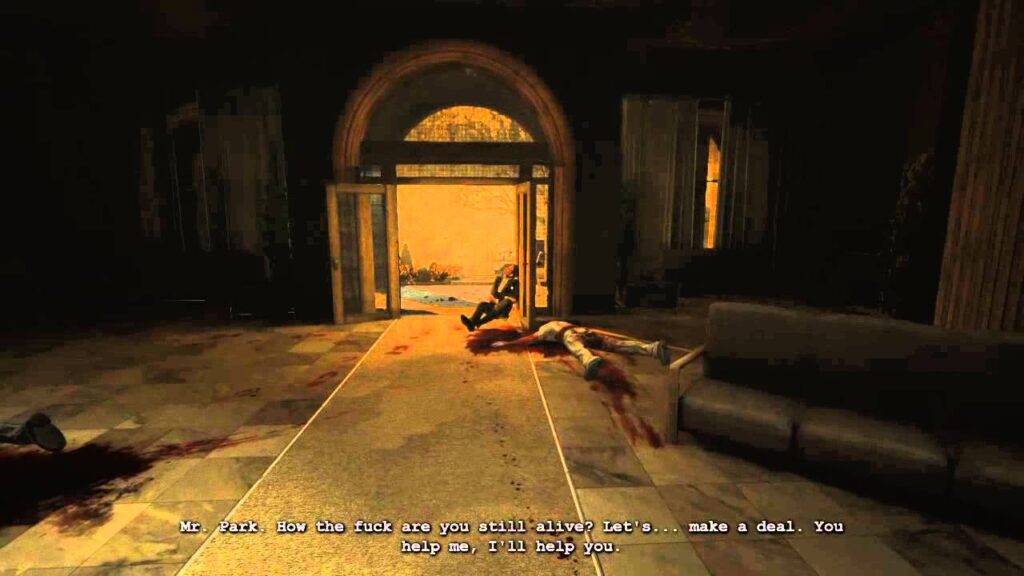 Gameplay view, front entrance - Outlast Whistleblower