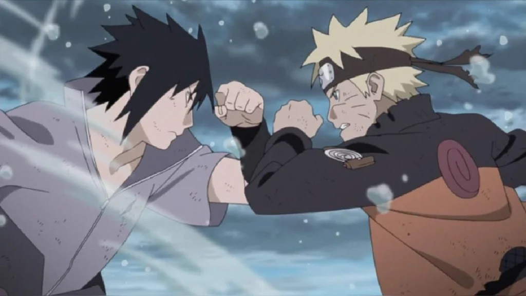 Naruto and Sasuke fighting - Naruto Shippuden