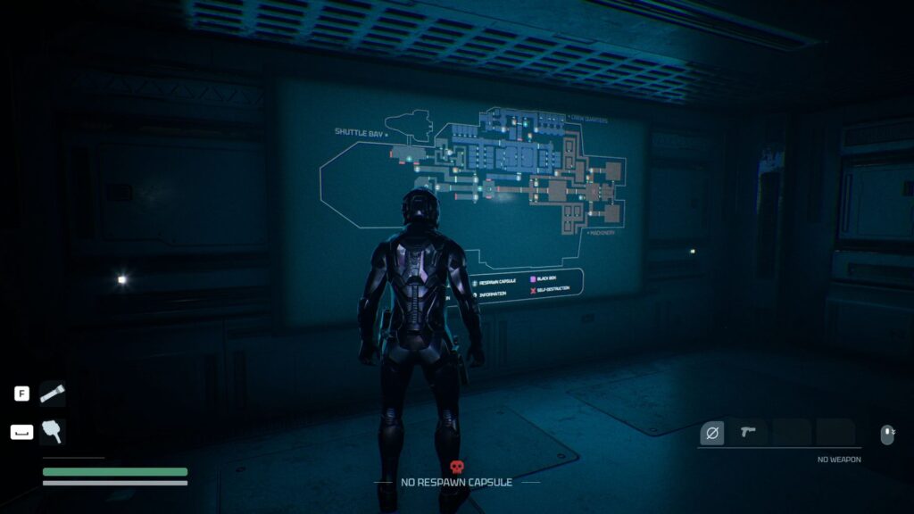 Species: Unknown - the players look at a giant wall map of the ship - a third of it is blanked out for an update later