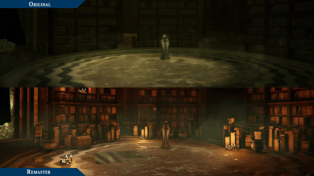 A comparison shot of Velez's room between the original game and the remaster.
Anima Gate of Memories I & II Remaster.