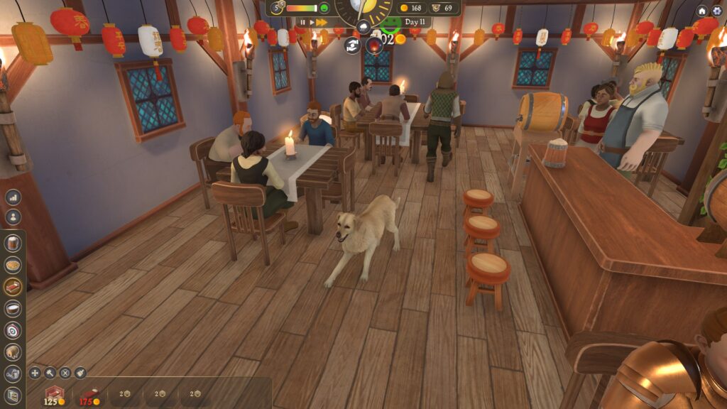 Inn Tycoon - a close up of a golden retriever dog
