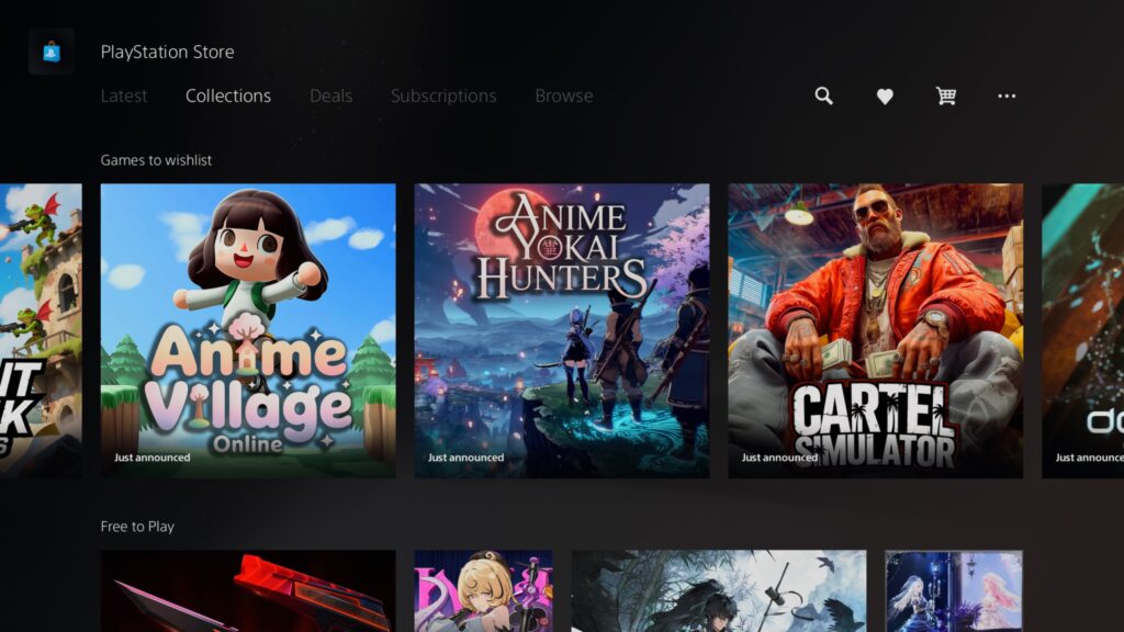 a screen shot of the PlayStation store showing some games to wishlist that look a little familiar