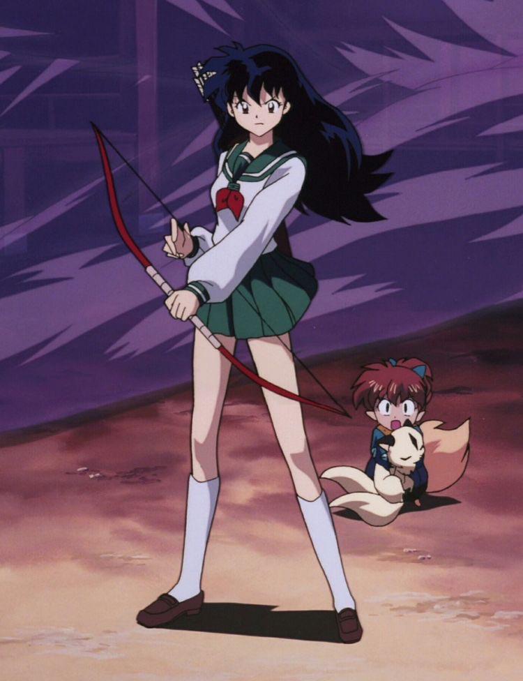 Kagome protecting Shippo and Kirara - Inuyasha