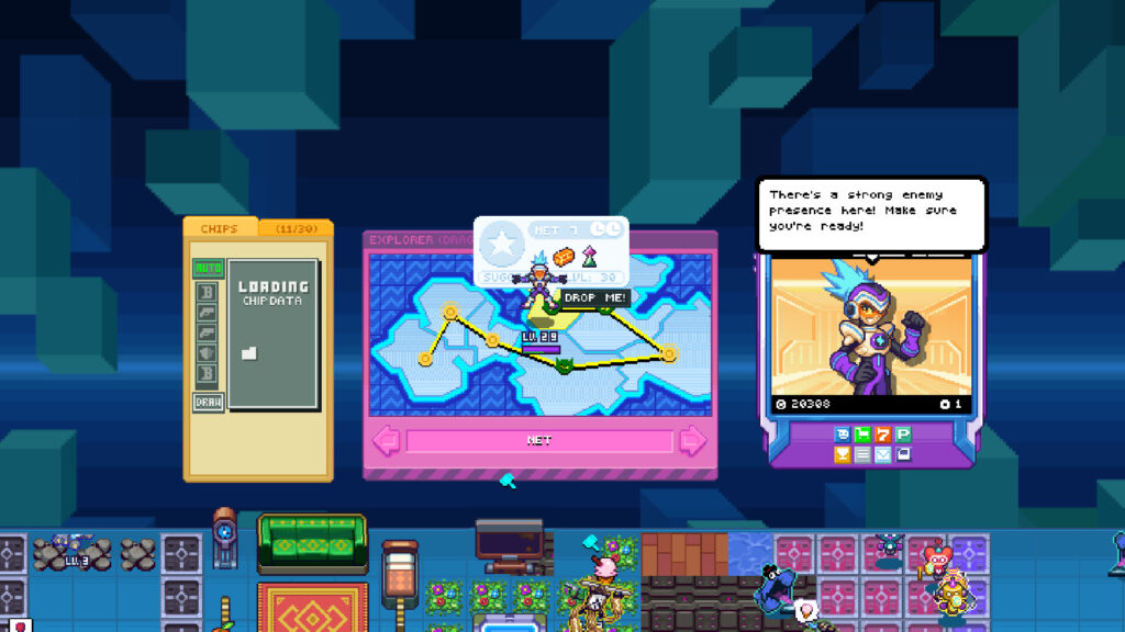 Berserk B.I.T.S a full view of Berserk B.I.T.S showing the net, chips and avatar screen