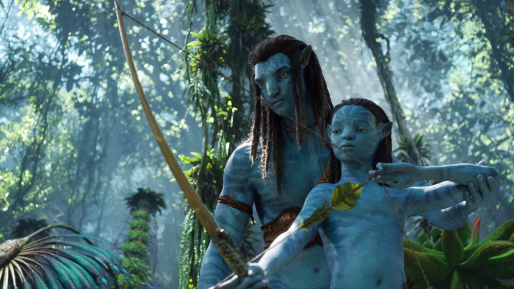 Jake with his firstborn son, Neteyam - Avatar: The Way of Water