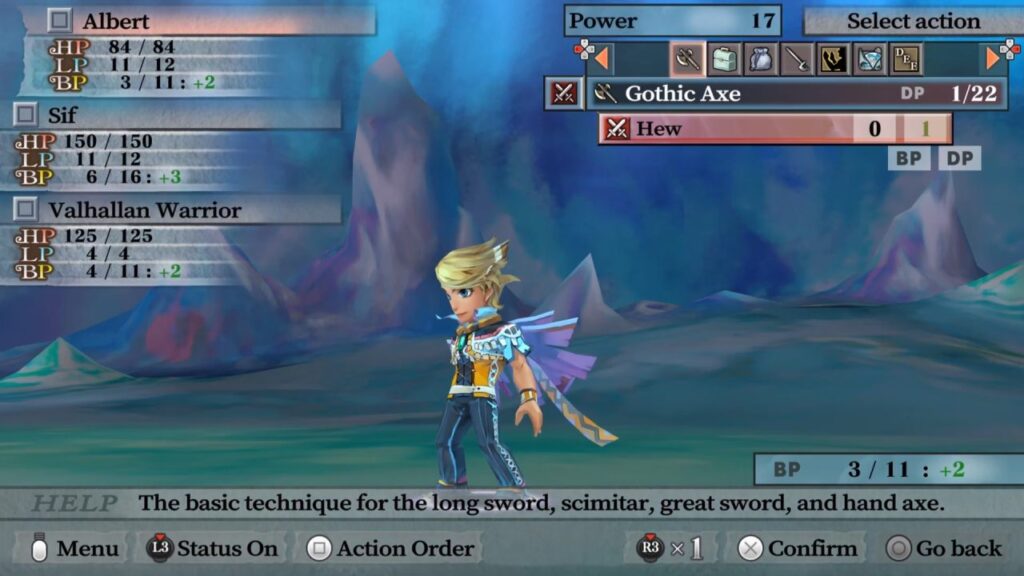 battle selection screen - Romancing SaGa: Minstrel Song Remastered International