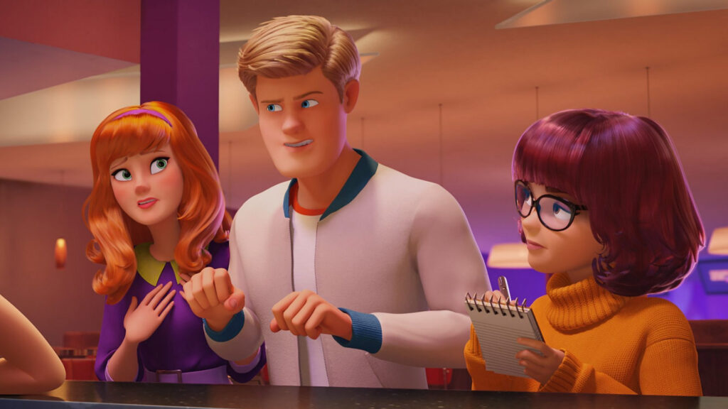 SCOOB movie  - reboots crash out
Left to right - Daphne, Fred and Velma