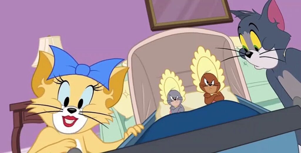 The Tom and Jerry Show tv series  - reboots crash out
Left to right - Toddles, Nibbles, Jerry and Tom