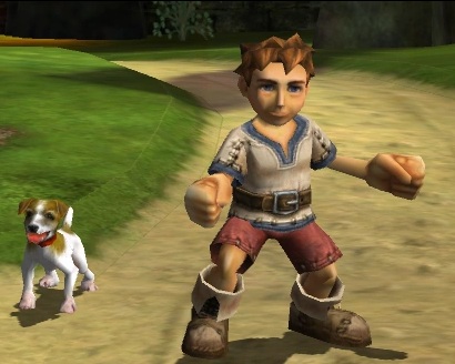 Fate vs Torchlight- Fates basic character and basic pet dog.