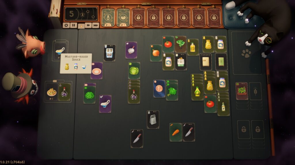 By placing your mouse over the order, you will see which ingredients you need to make it - Abra-Cooking-Dabra