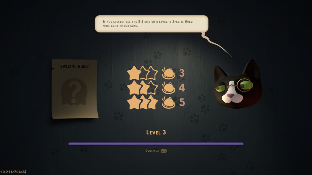 At the end of each level, you will see how many stars you get - Abra-Cooking-Dabra