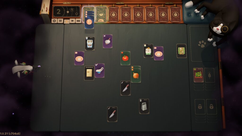 Here we see the different kind of cards at your table to use - Abra-Cooking-Dabra