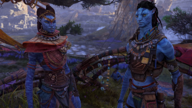 Left to right
Nesim and So'lek in conversation - The Sky Breaker
