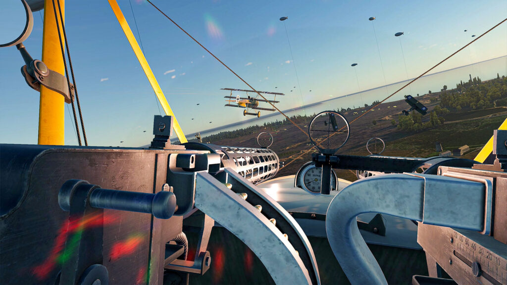 Aces of Thunder - the view from the Fokker Dr.1 is blocked by the twin machine guns