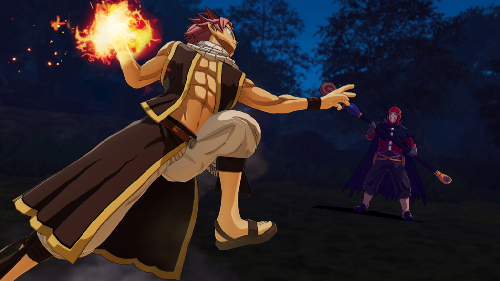 Combat scene with Natsu and an evil wizard - Fairy Tail