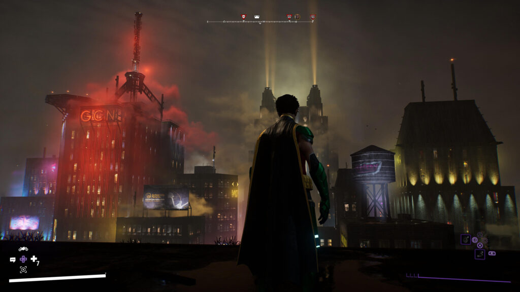 Gameplay view with Robin as the chosen character - Gotham Knights