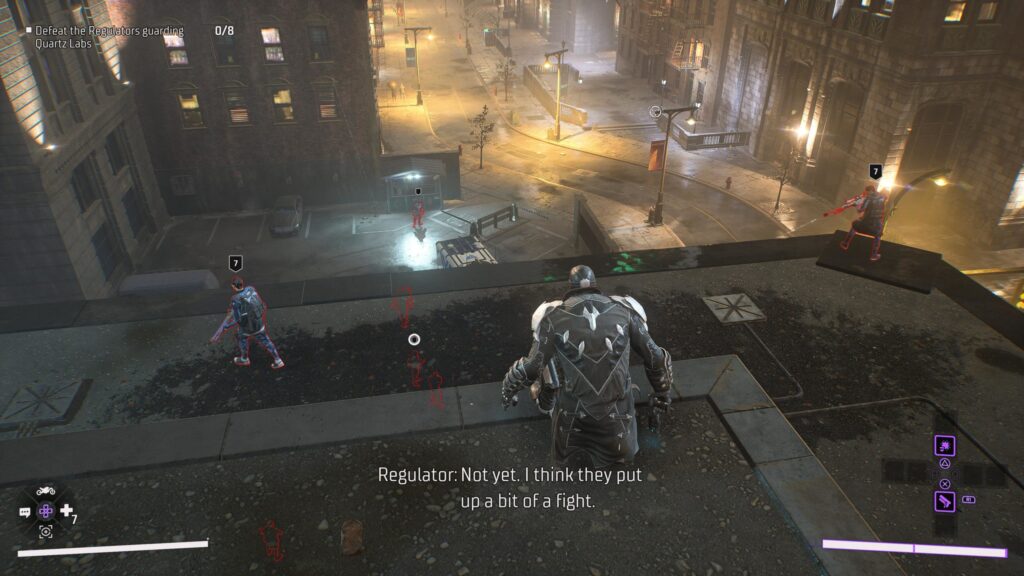 Gameplay view with Red Hood as the chosen character - Gotham Knights