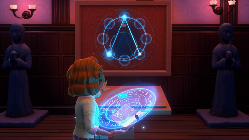 Goosebumps: Terror in Little Creek - Sloan holding the haunted book as she uncovers a part of the puzzle