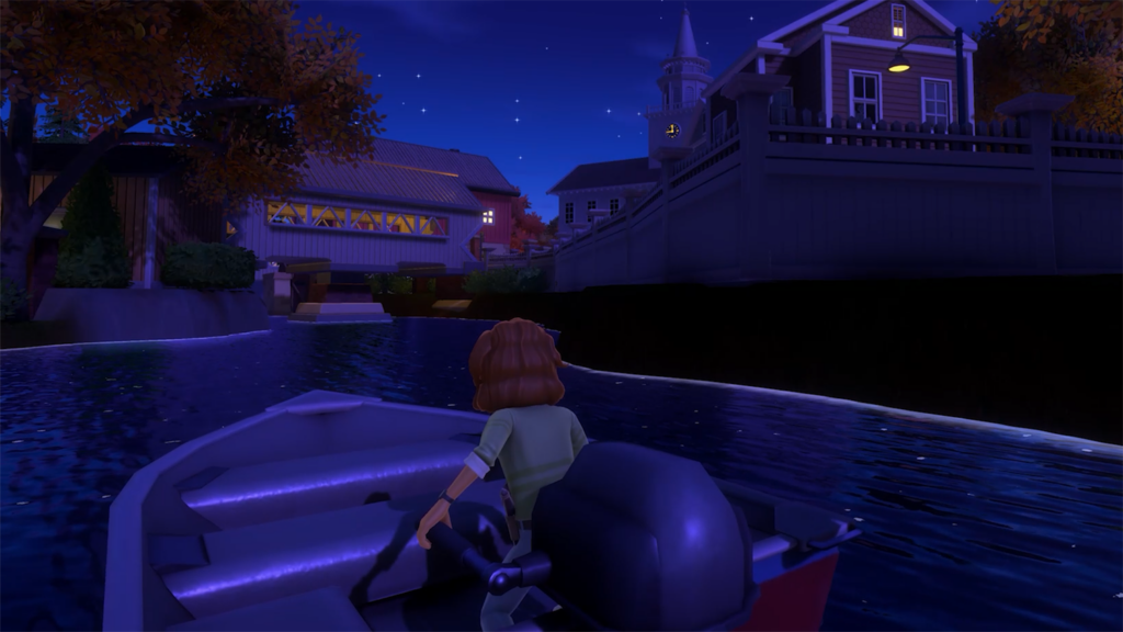 Goosebumps: Terror in Little Creek - Sloan takes a boat down the river to reach the next clue