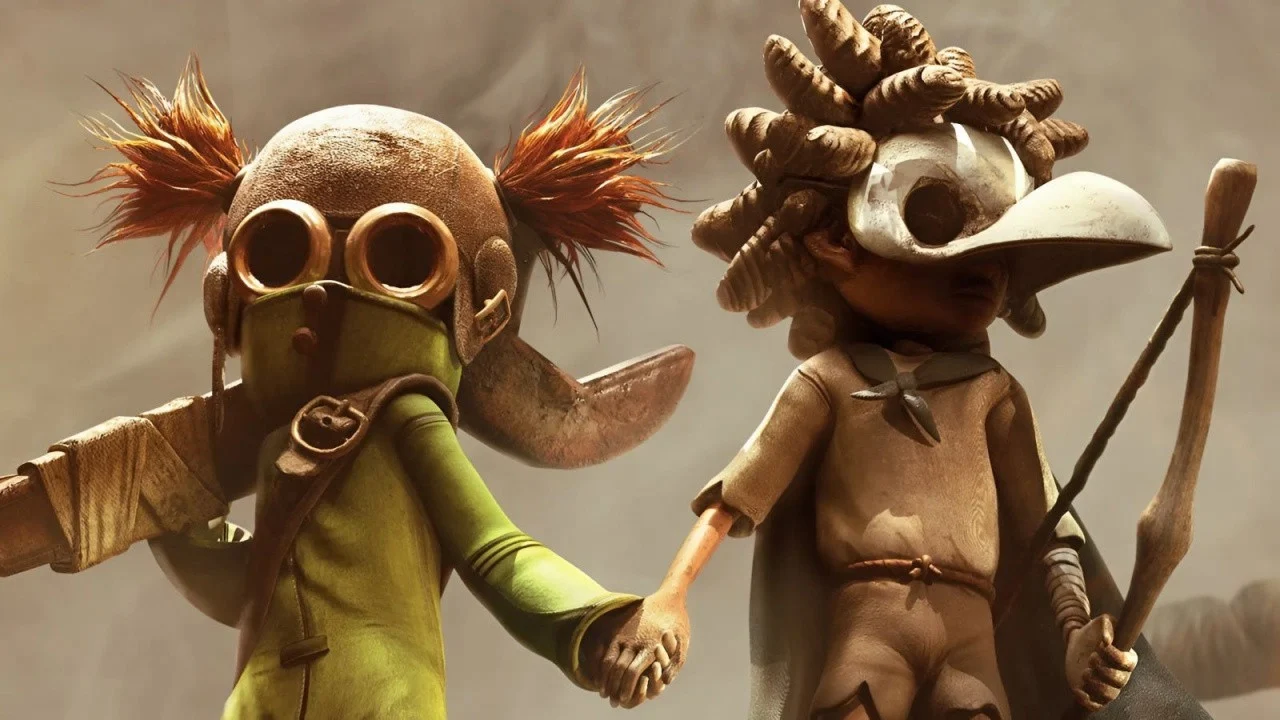Alone, the character with the orange pigtails and the green jumpsuit.
Low, the character with the raven mask and cape - Little Nightmares III