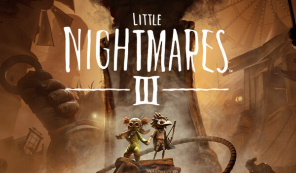 little nightmares 3 thumbnail with logo and characters